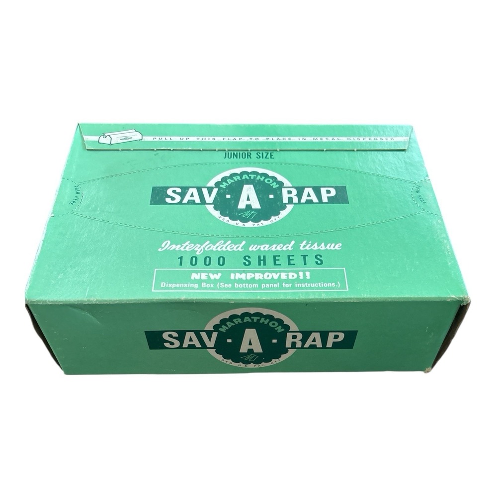 Vintage Marathon  SAV‎ * A * WRAP Waxed Tissue For Dispenser DELI / BUTCHER SHOP